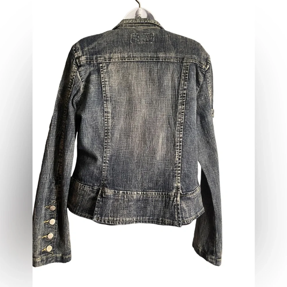 Large DENIM JACKET by Younique.     
BL/RD3 - Picture 2 of 5